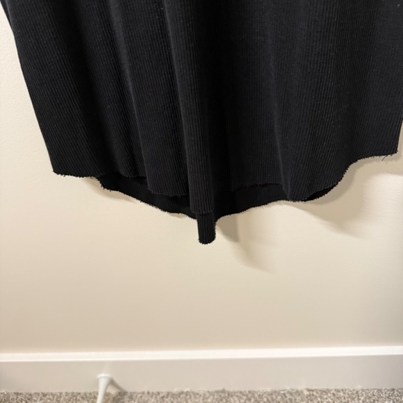 Wilfred Free Ribbed Midi Raw hemmed Dress – Black (Size M) - Picture 4 of 8